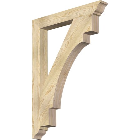 Ekena Millwork Merced Traditional Rough Sawn Bracket, Douglas Fir, 4"W x 32"D x 44"H BKT04X32X44MRC01RDF
